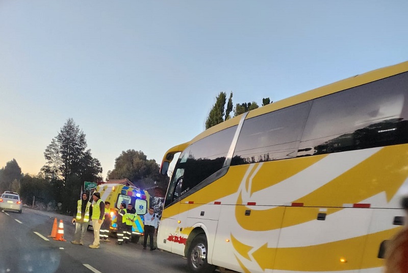 Una persona murió luego de ser atropellada por un bus en la ruta a Laja por María Dolores